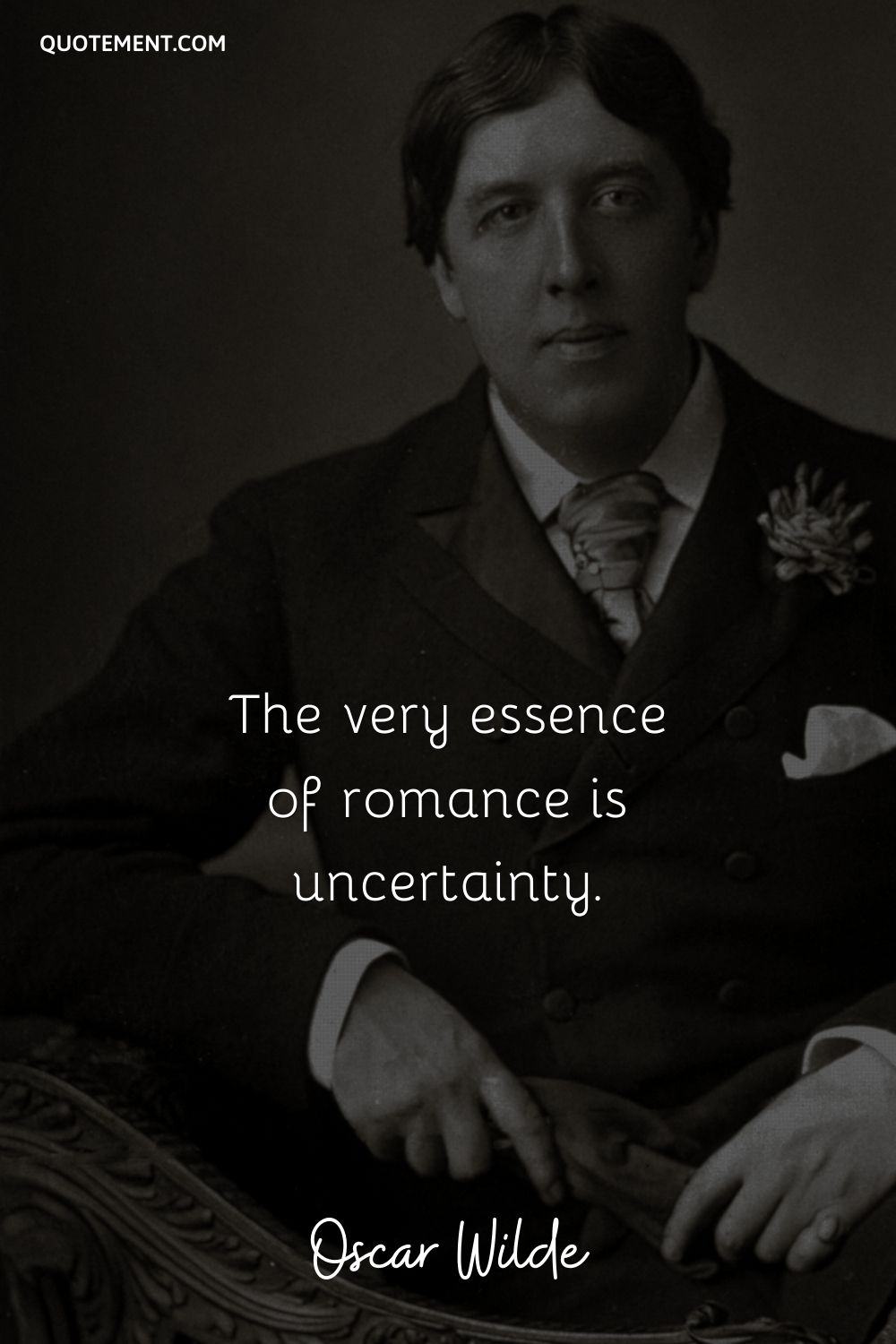 Brilliant quote on love by Oscar Wilde and his portrait.