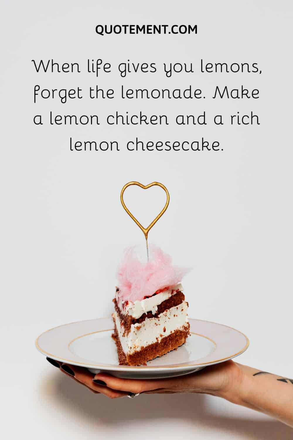 Make a lemon chicken and a rich lemon cheesecake