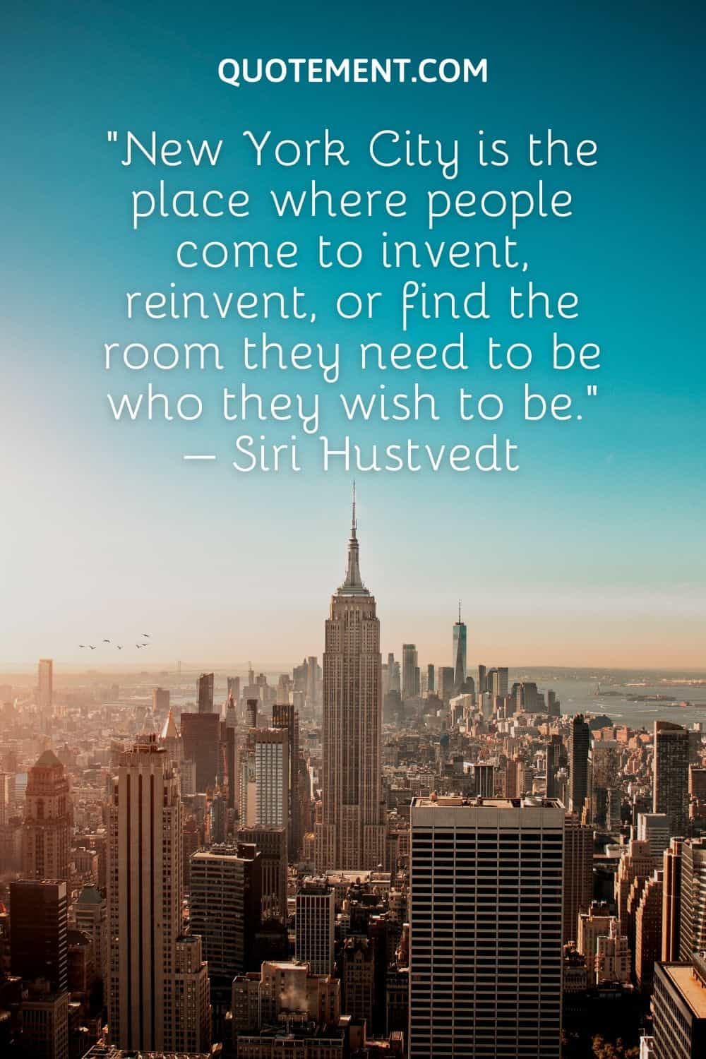 New York City is the place where people come to invent