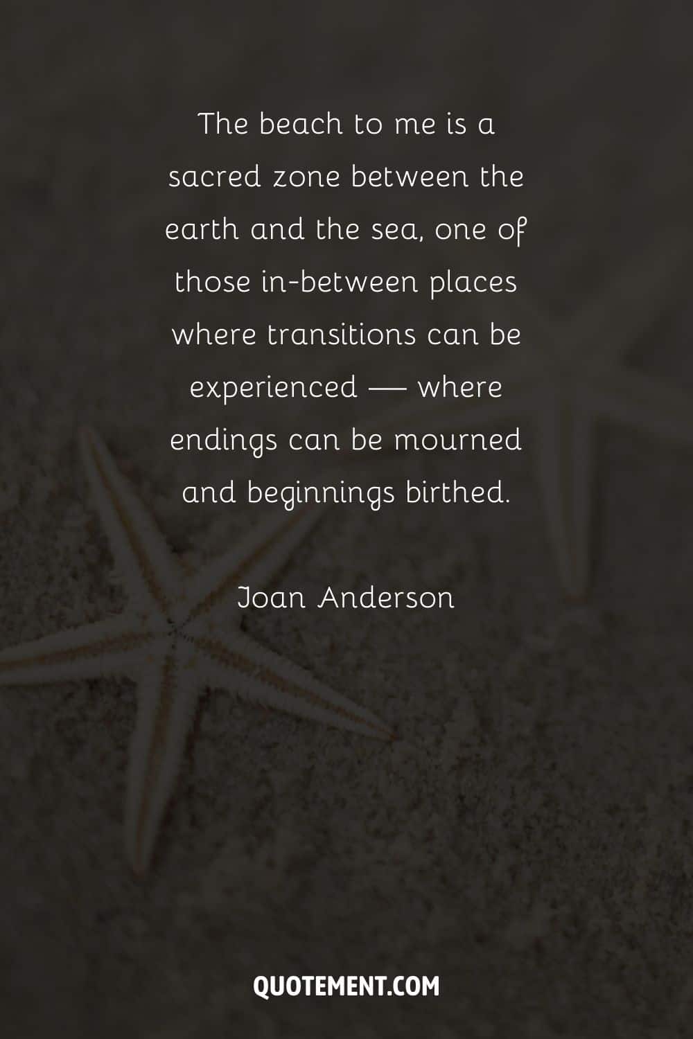 The beach to me is a sacred zone between the earth and the sea, one of those in-between places where transitions can be experienced