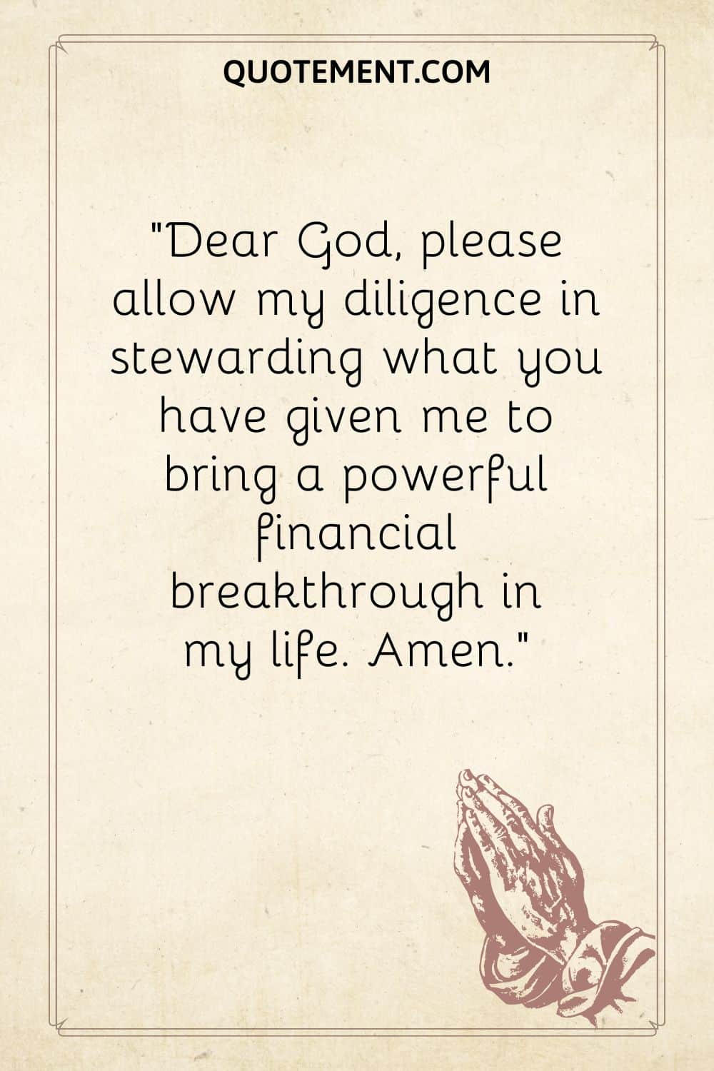 praying hands image representing best prayer for financial breakthrough