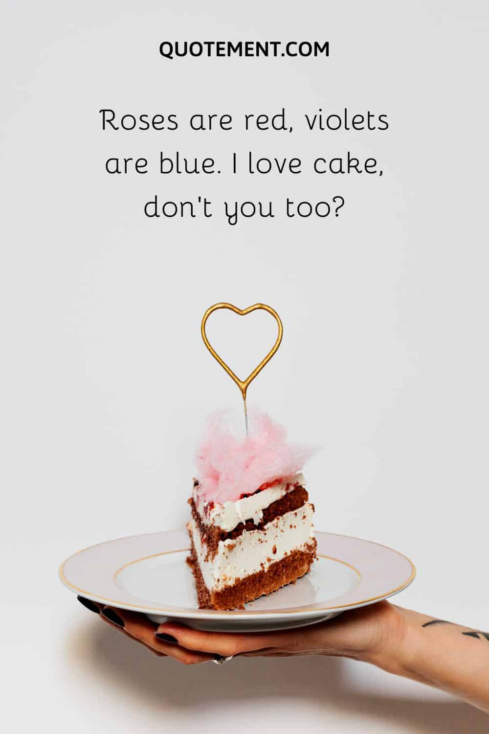 violets are blue. I love cake