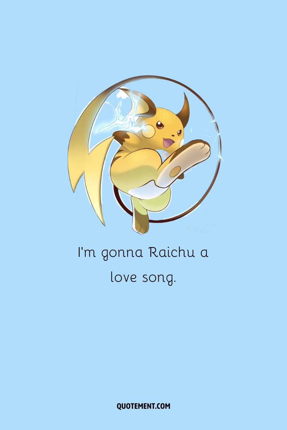 Cute pick up line and the image of Raichu