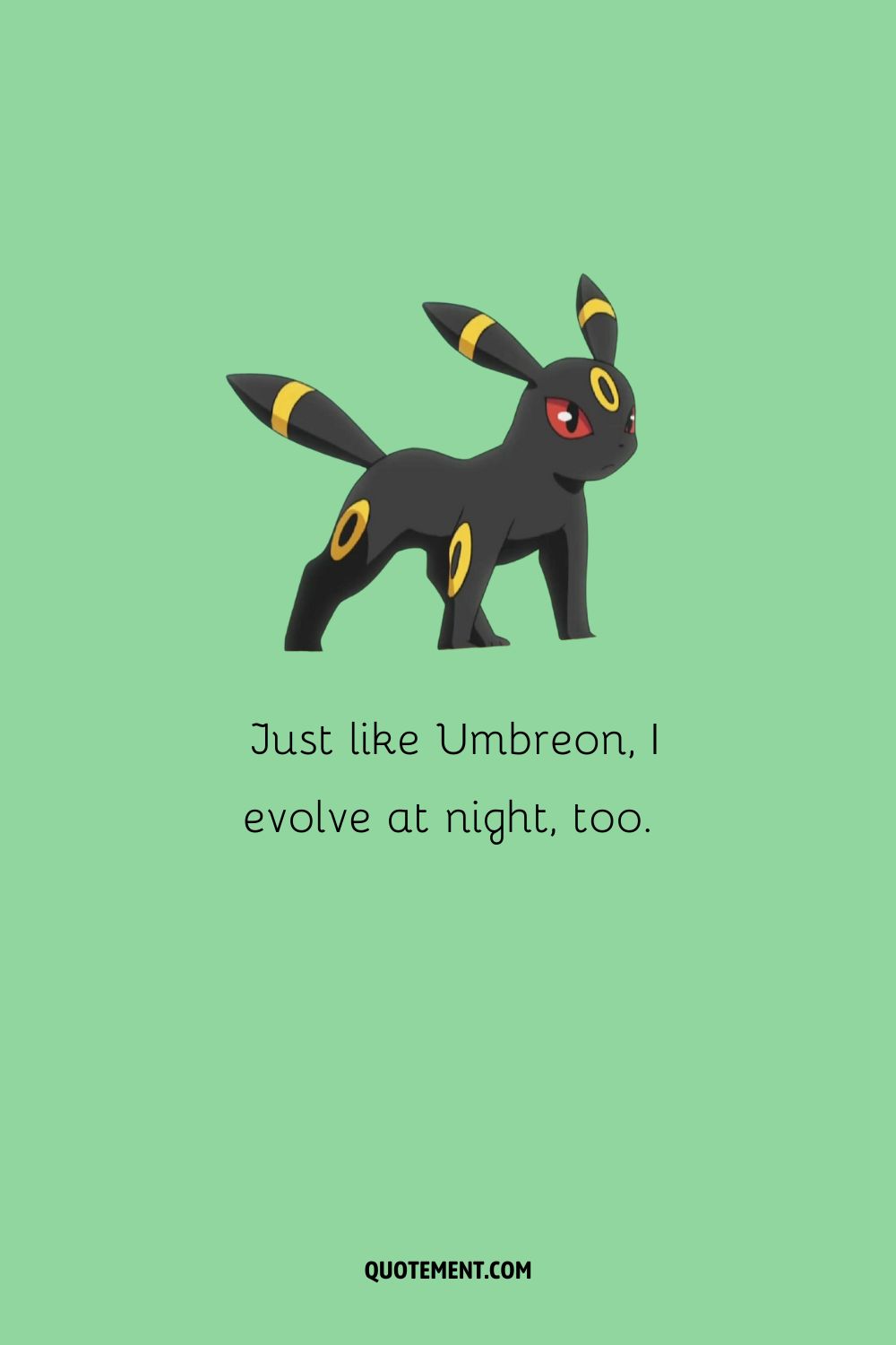 Pokemon pick up line and the image of Umbreon