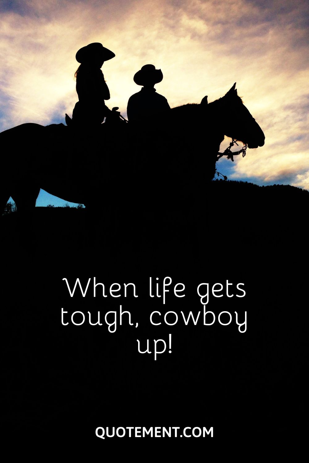 a cowgirl and cowboy riding horses in the field
