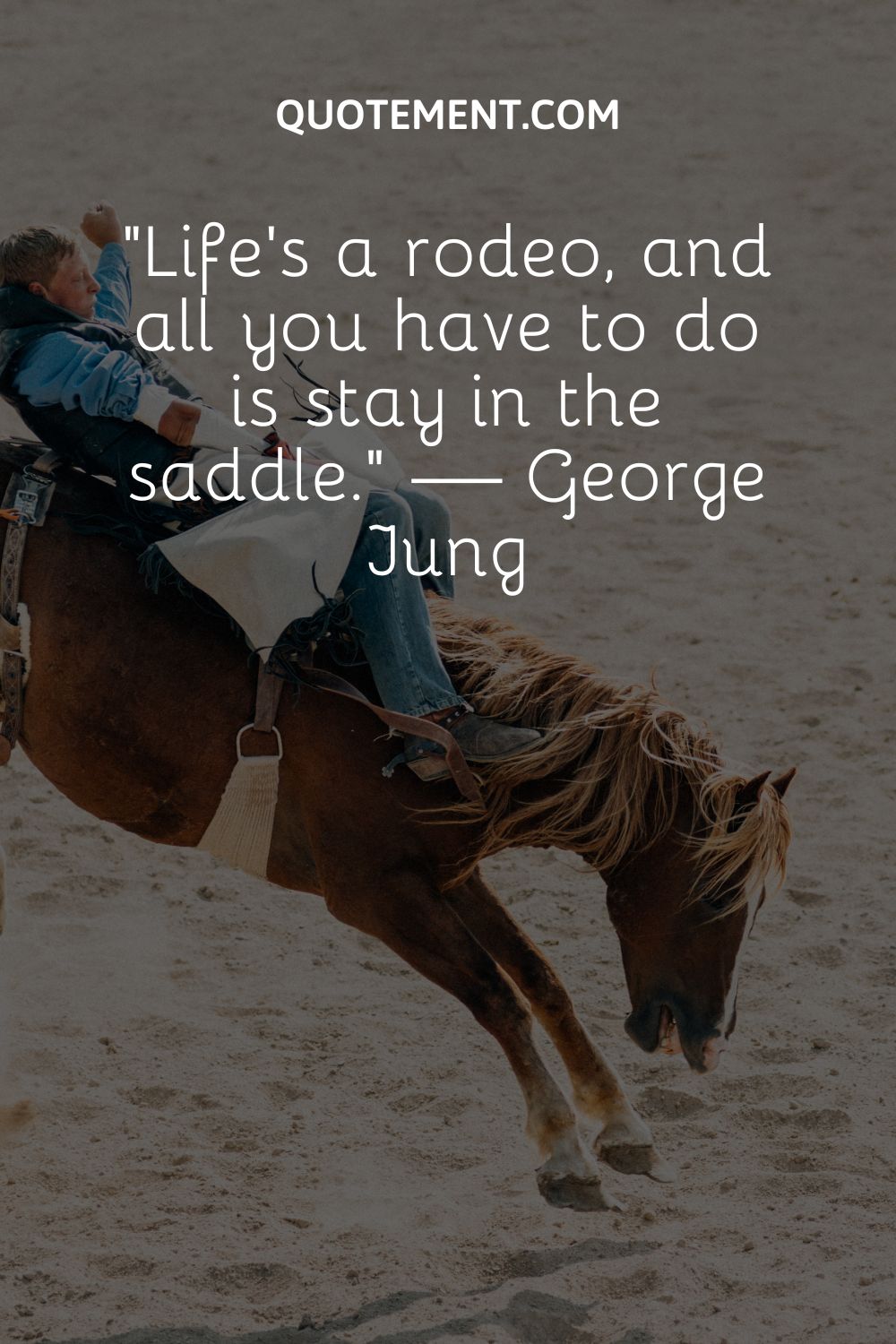 a guy in jeans riding a rodeo horse
