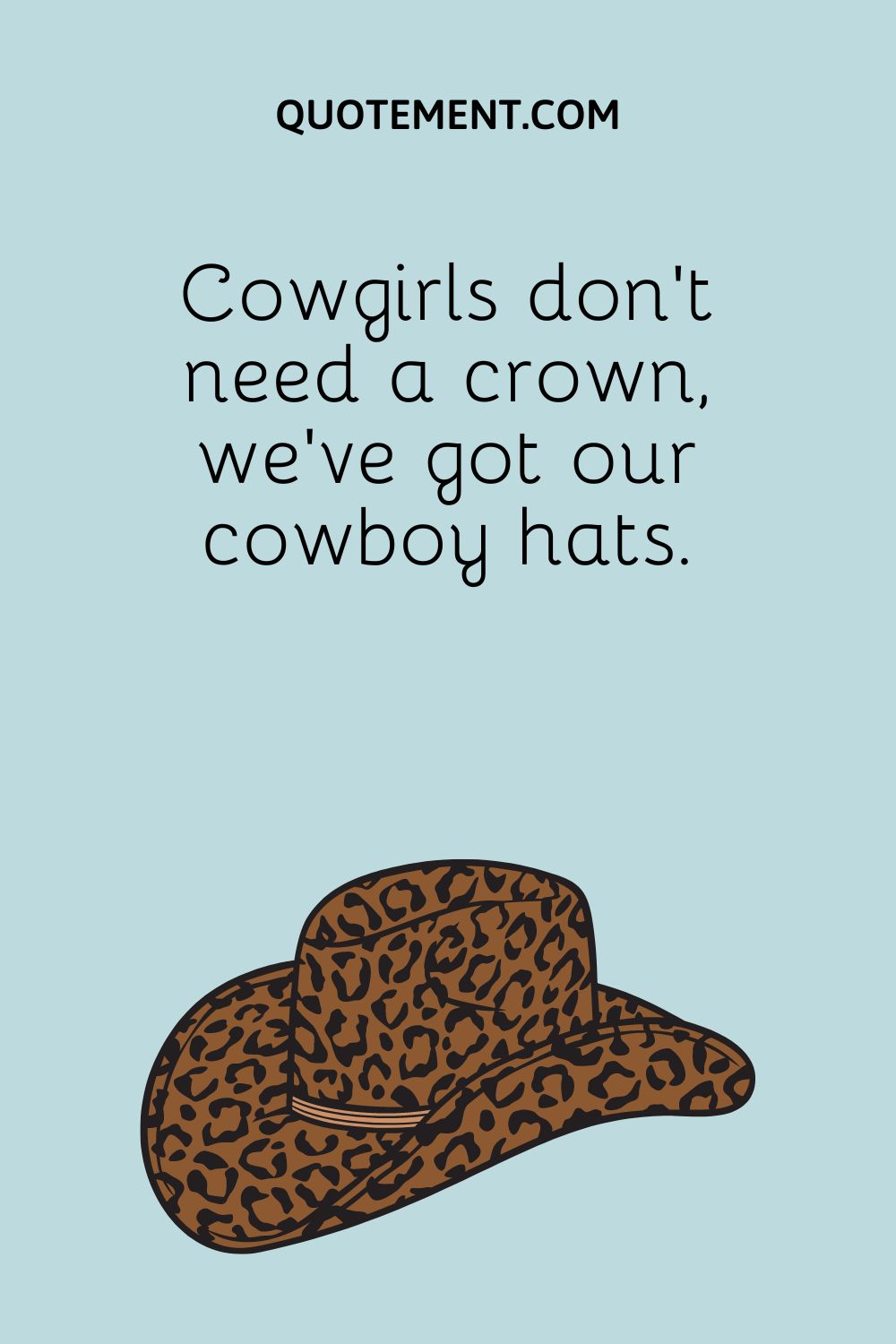 a leopard-printed cowgirl hat
