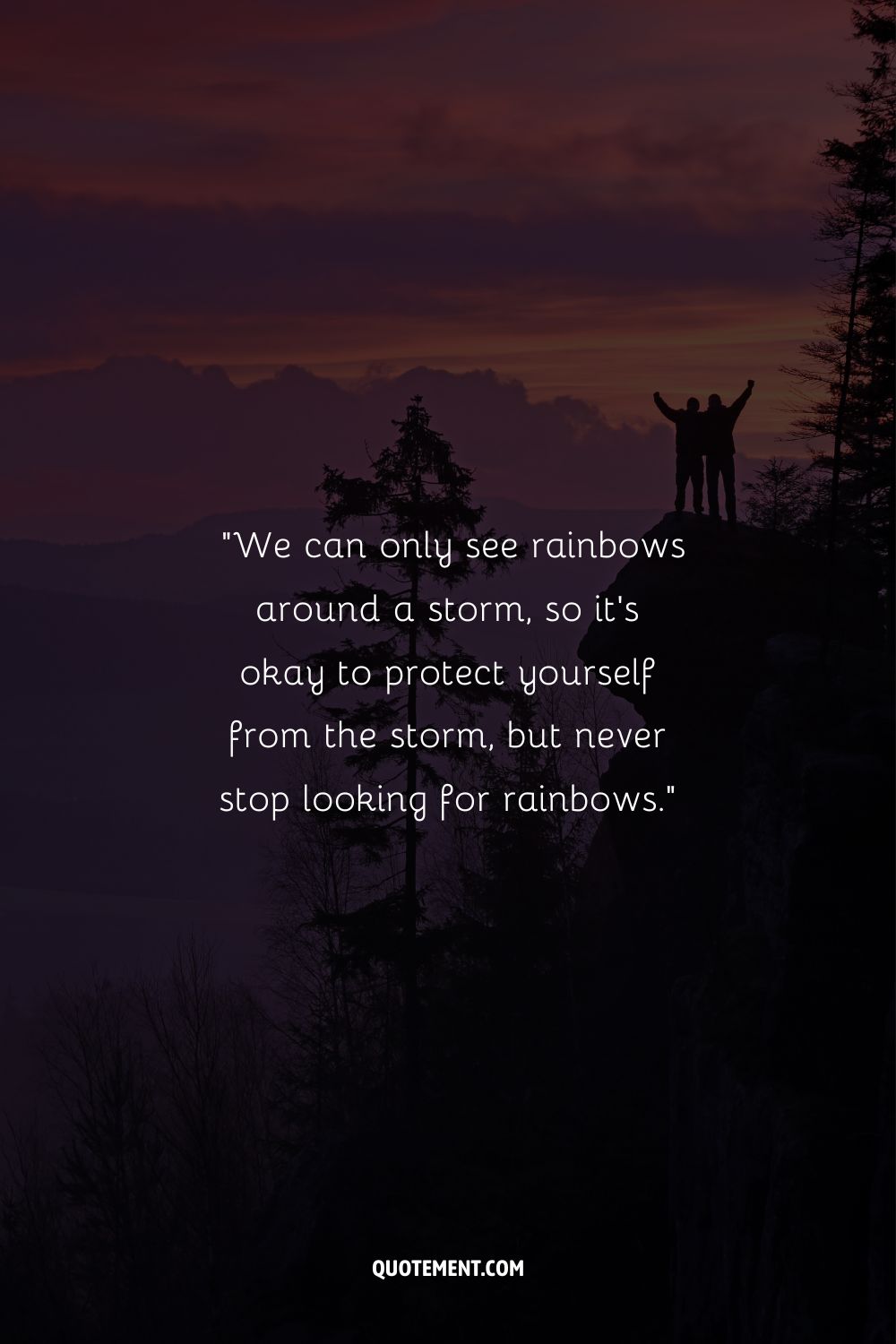 two male friends on a mountain top representing inspirational words of encouragement for a friend