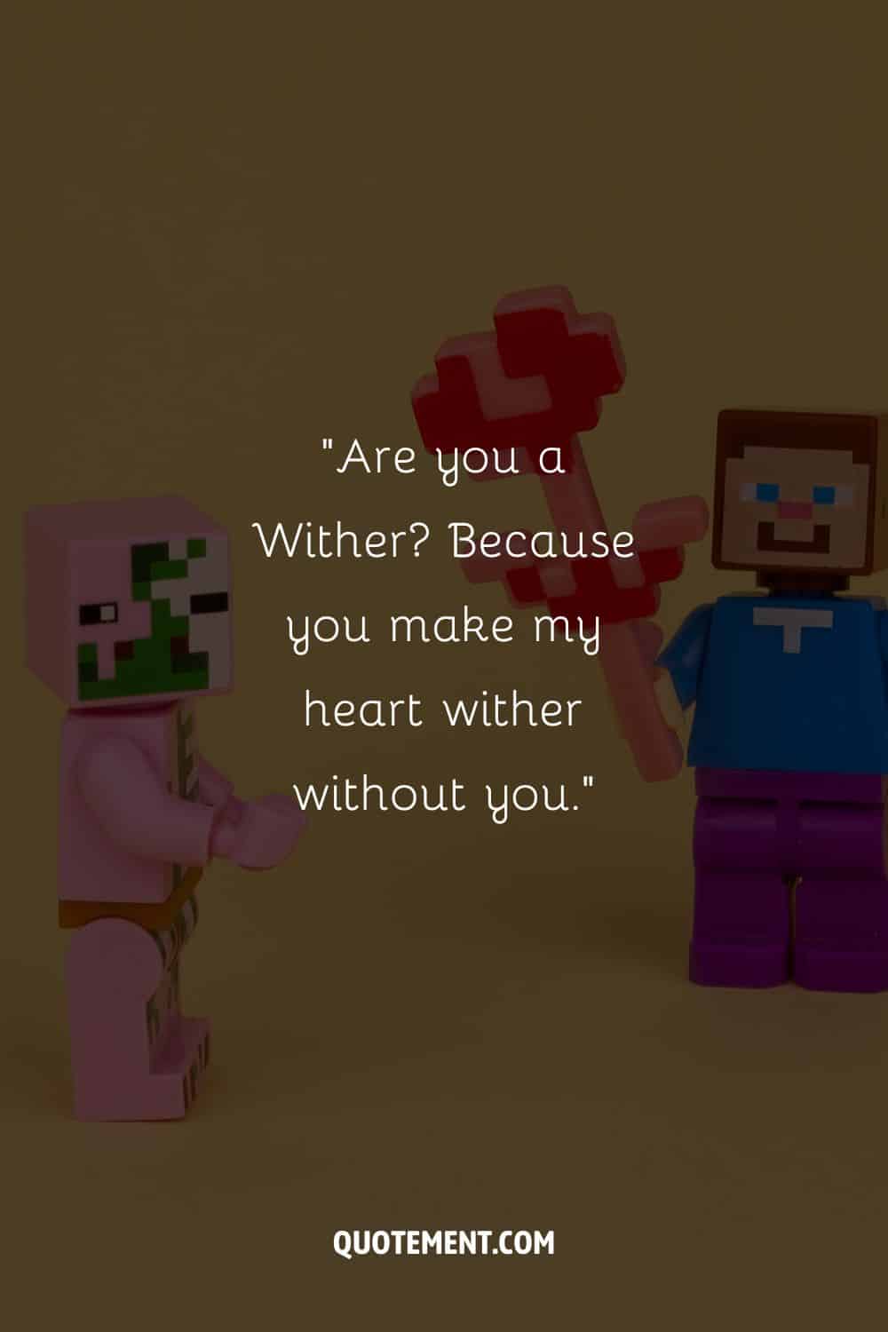 A vibrant mosaic of pixels representing minecraft funny pick up line