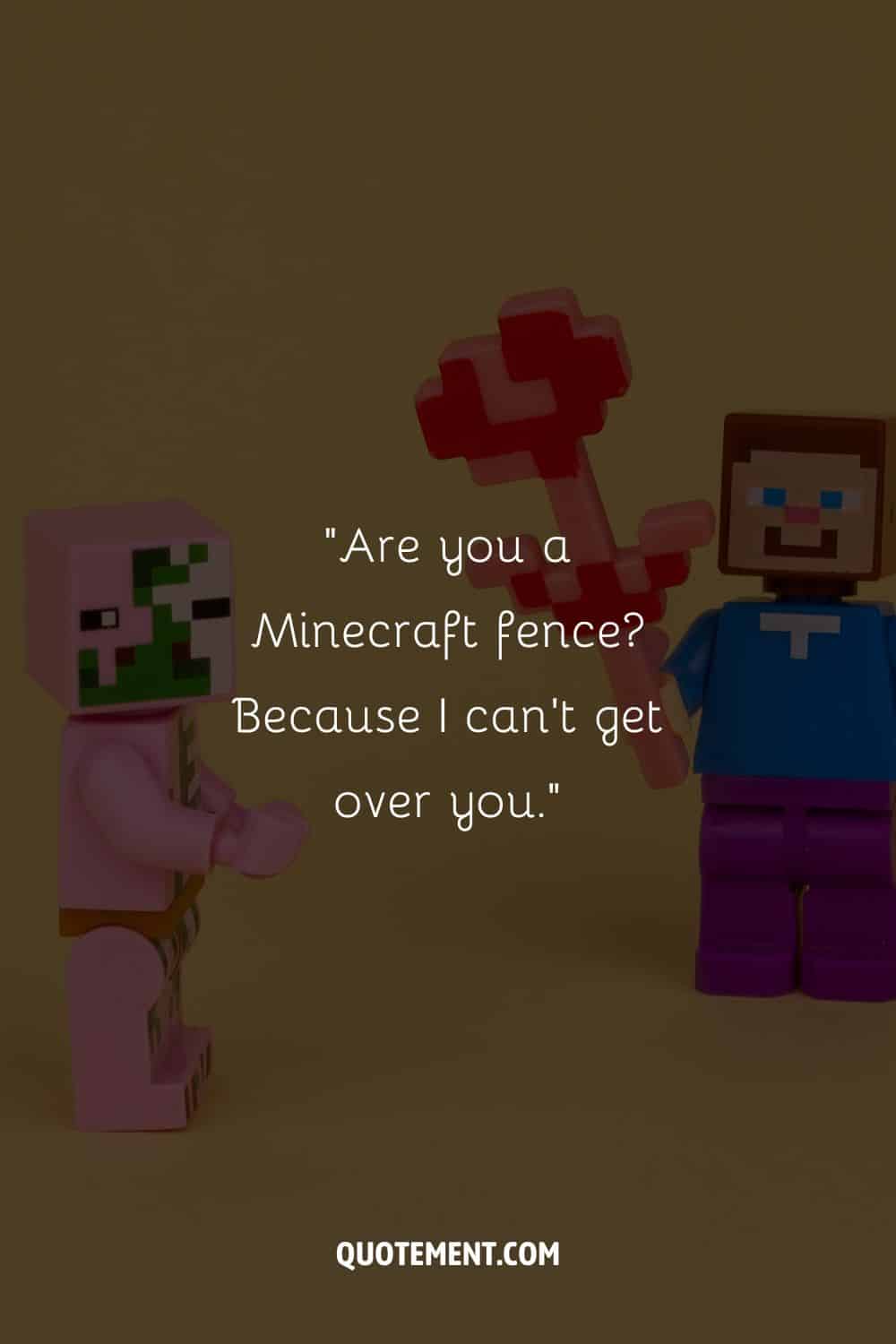 Pixelated Minecraft greens representing funny minecraft pickup line