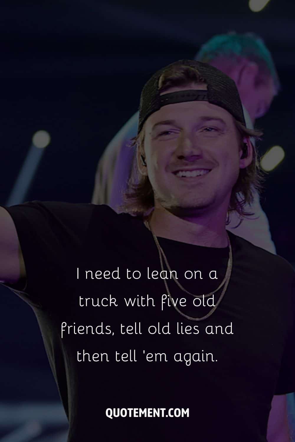 a handsome man wearing a cap representing morgan wallen caption