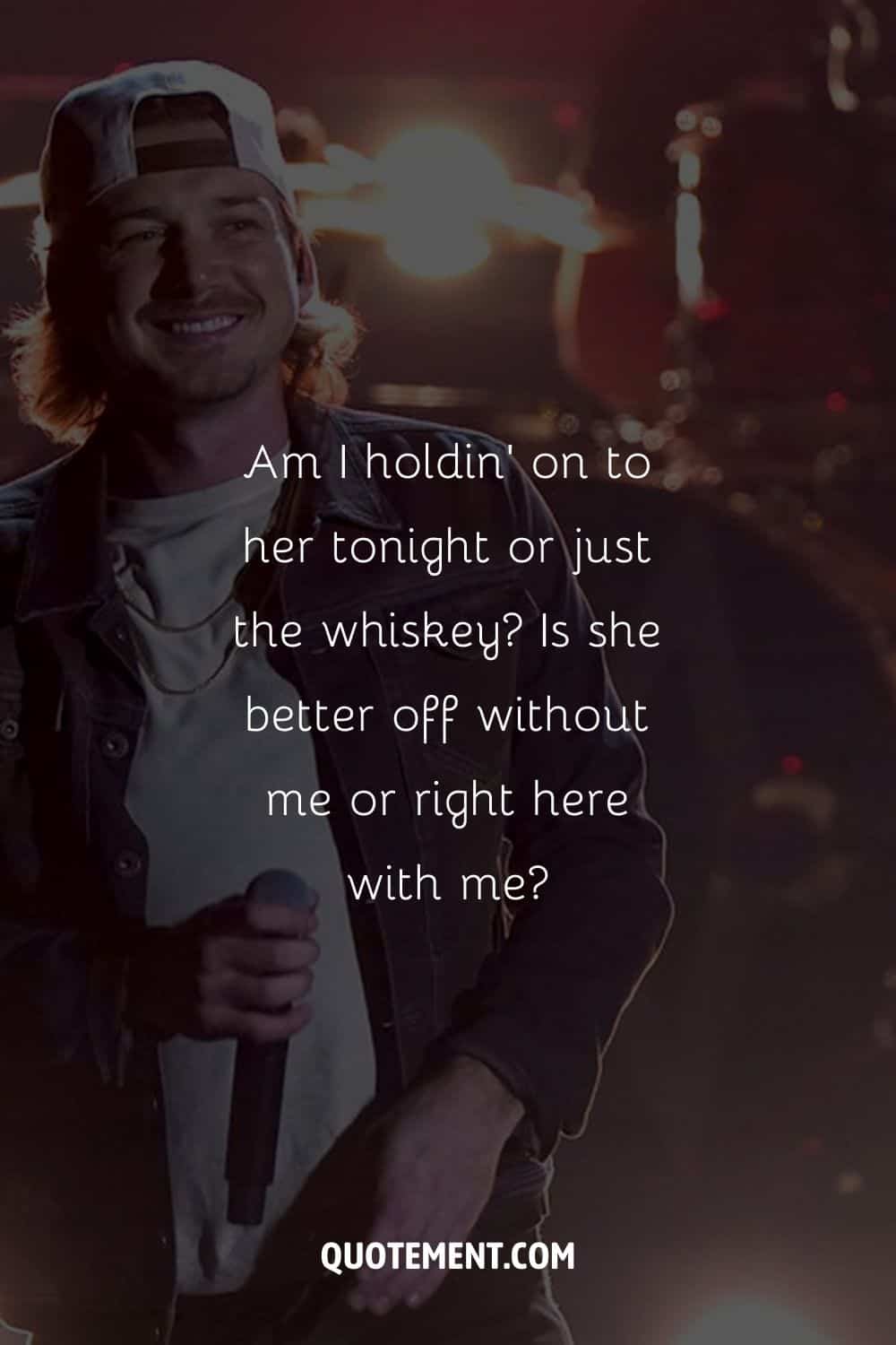 a music artist with a mullet representing morgan wallen lyrics