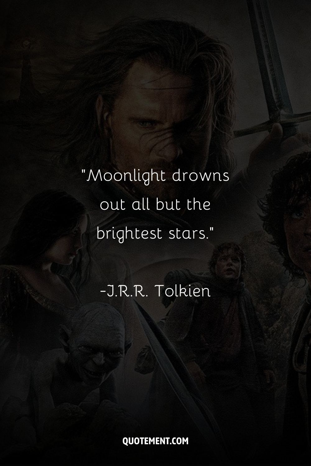 Moonlight drowns out all but the brightest stars