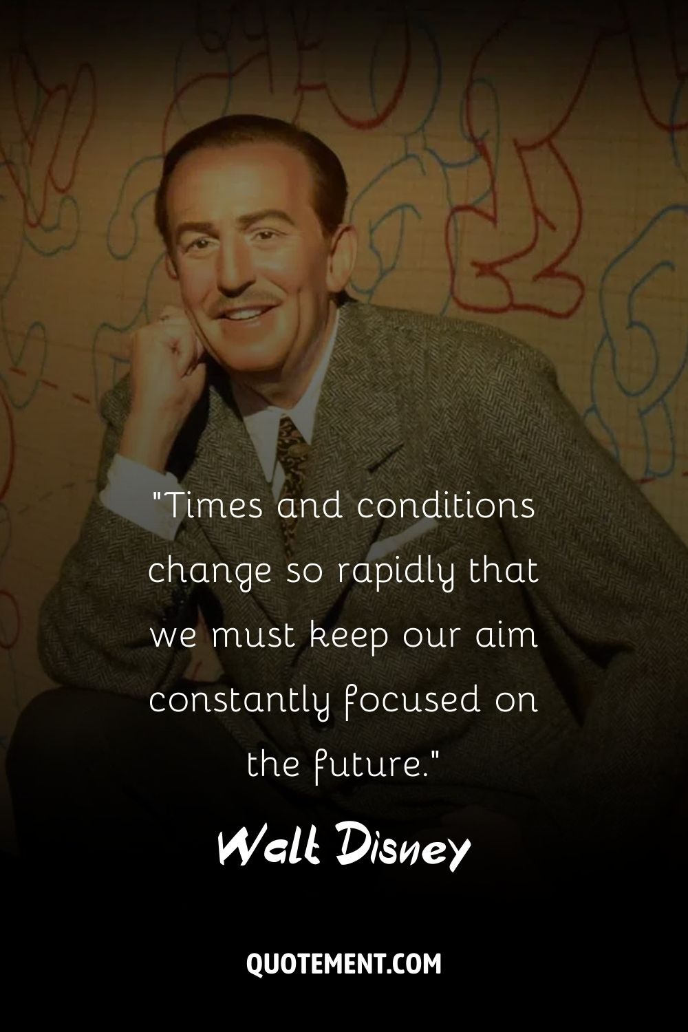 Walt Disney's iconic presence framed in time.