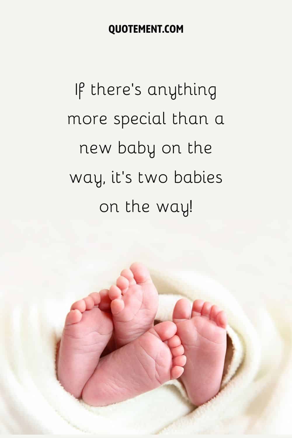 sweet little feet of baby twins