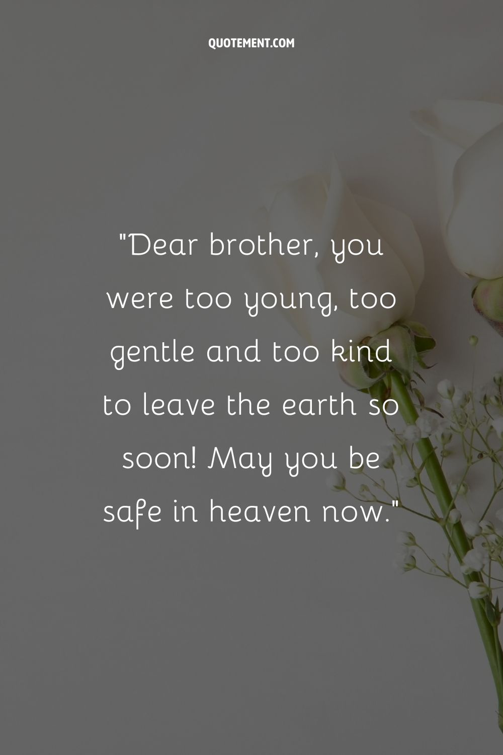 White rose image representing a death anniversary prayer for a brother.