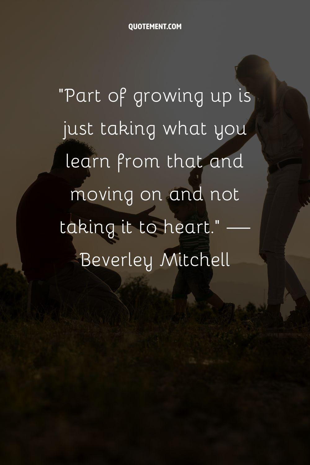 Image of a family in pure joy representig a quote about learning and growing.